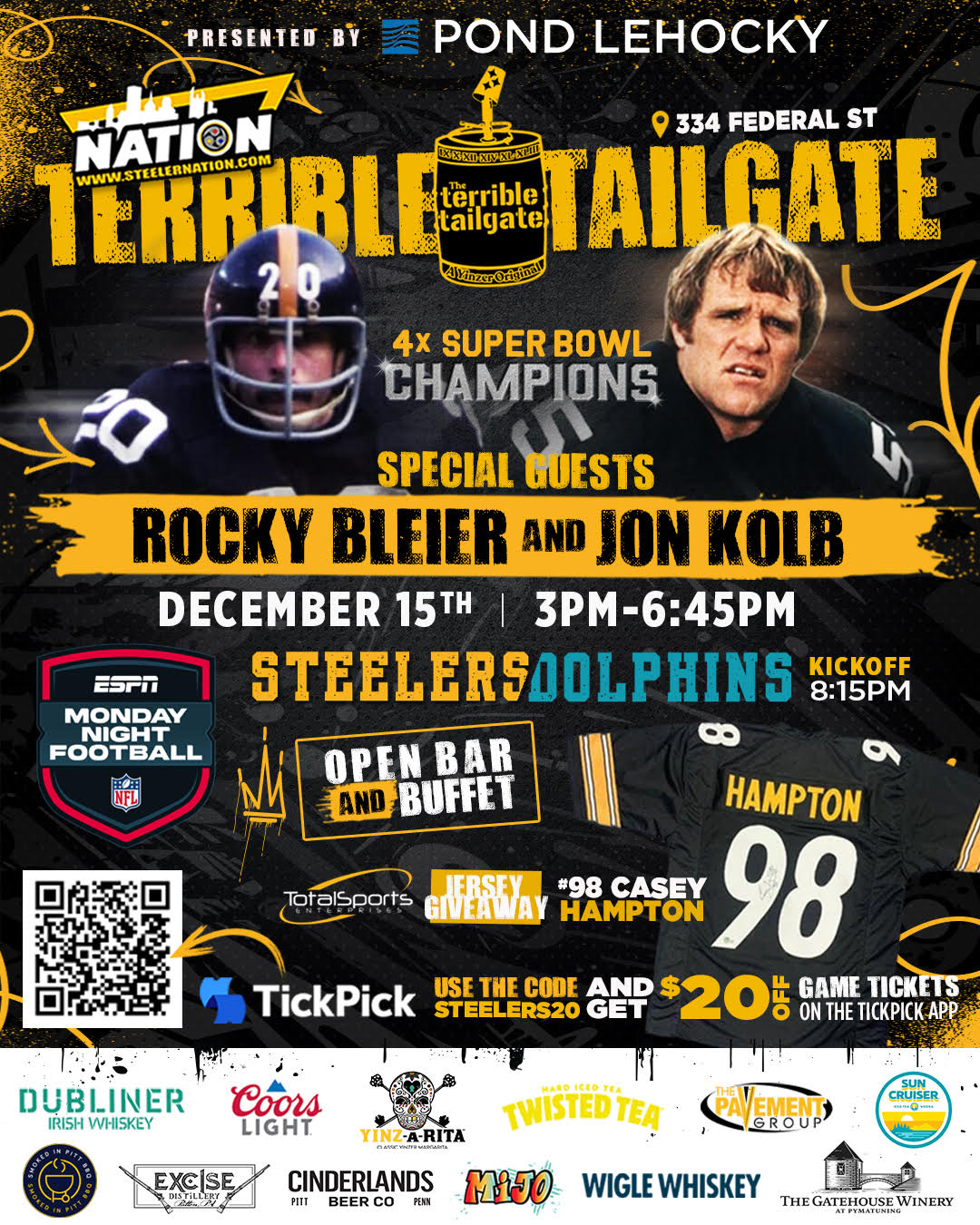 Terrible Tailgate Rocky Bleier John Kolb Terrible Tailgate Rocky Bleier John Kolb