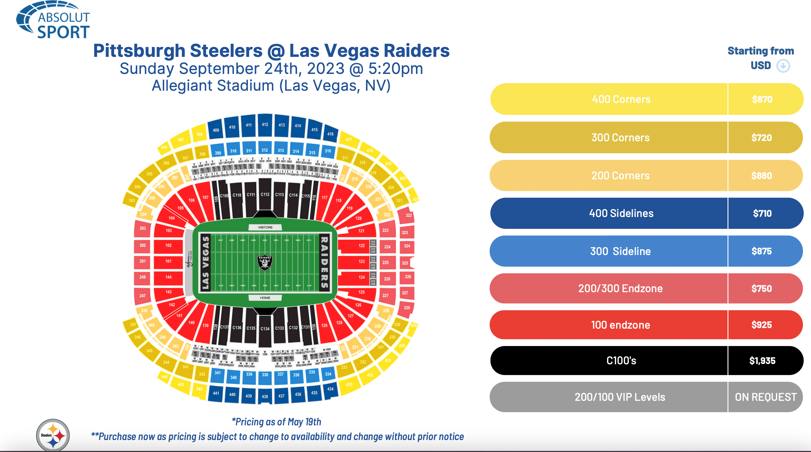 steelers game tickets 2023