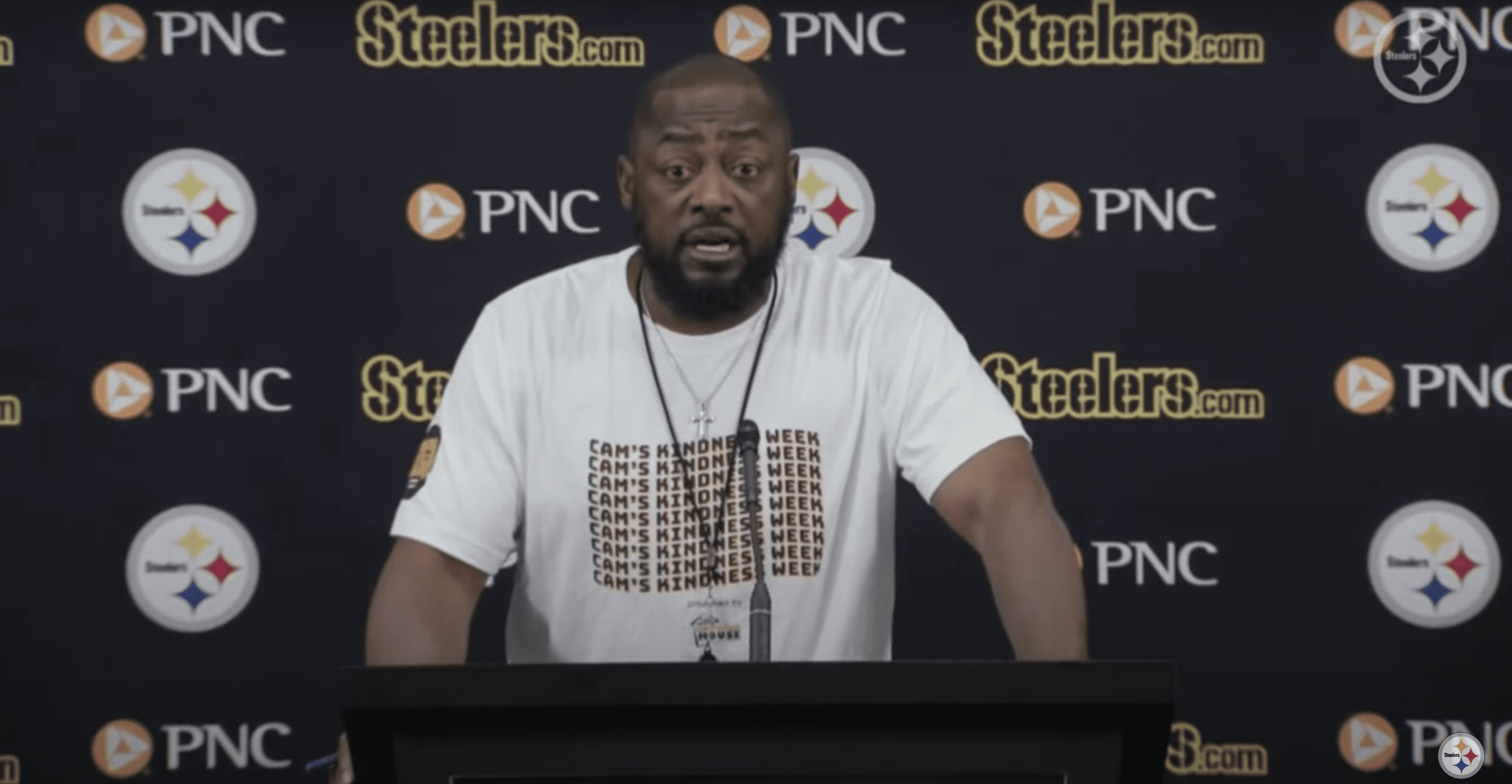 Steelers HC Mike Tomlin at Tuesday's press conference ahead of the Week 4 matchup against the Jets