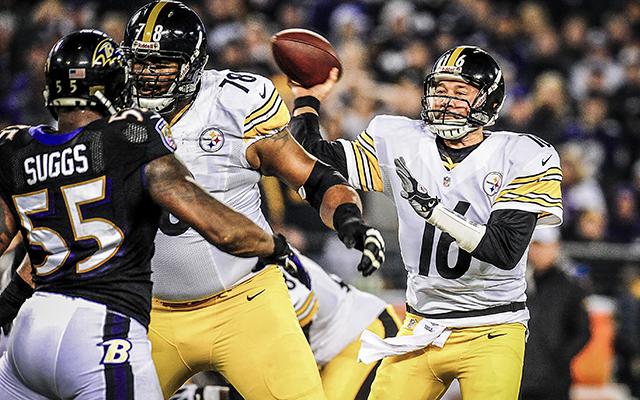 Steelers Charlie Batch against Baltimore