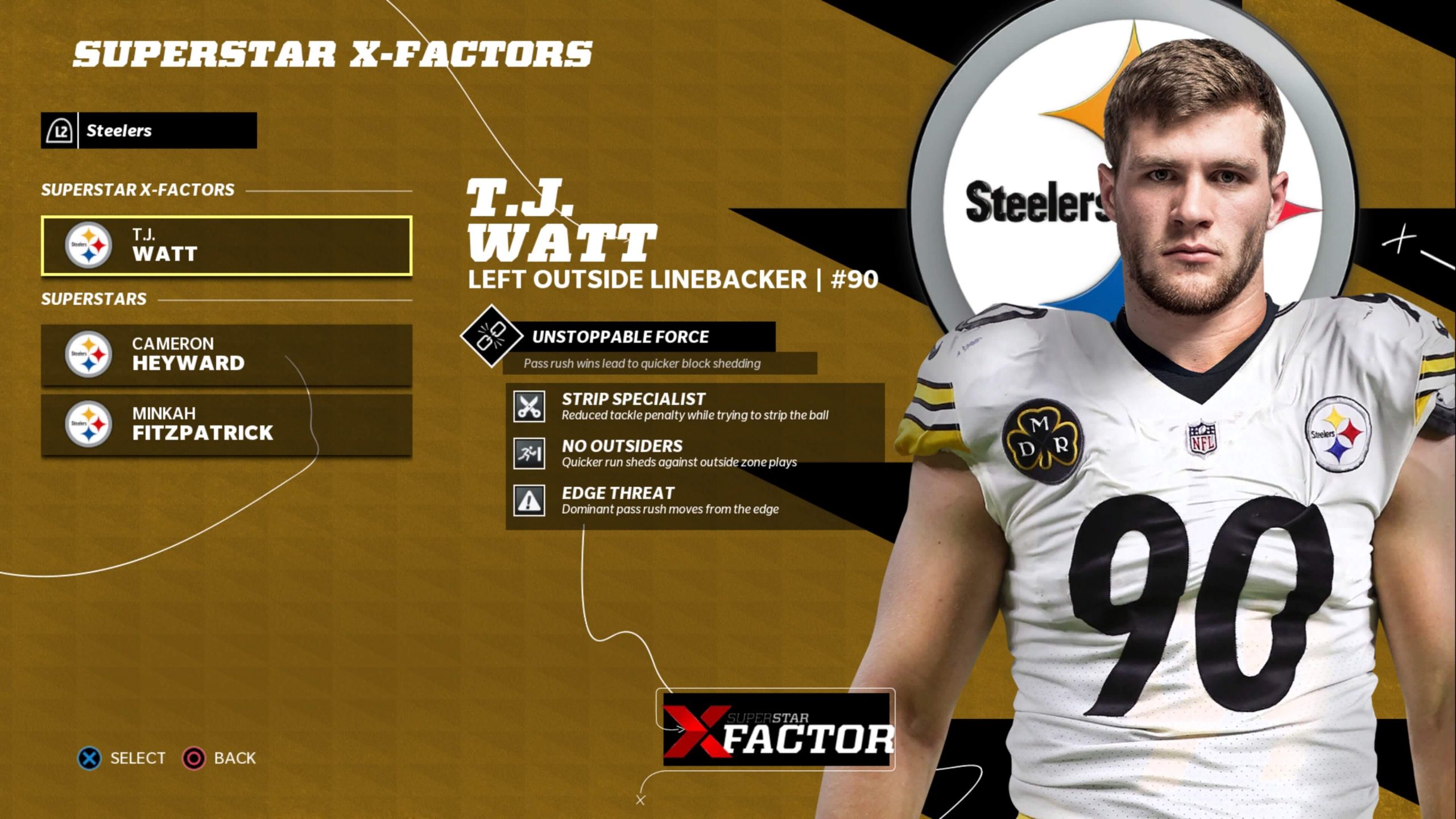 steelers madden 23 ratings