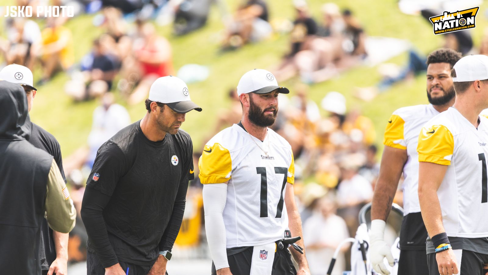 Steelers' Skylar Thompson Seriously Makes Case To Jump QB Mason Rudolph On Depth Chart (Steelers News). Photo by Jordan Schofield / SteelerNation (X: @JSKO_PHOTO)