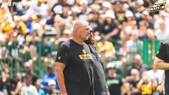 Steelers Offensive Line Coach Pat Meyer Reveals Root Of Zach Frazier's Concerning Issues. Photo by Jordan Schofield / SteelerNation (Twitter / X: @JSKO_PHOTO)