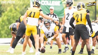 Exciting Zach Frazier Prediction Could Be Horrific News For The Steelers (Steelers News). Photo by Jordan Schofield / SteelerNation (X: @JSKO_PHOTO)