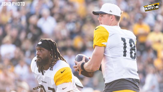 Steelers Fans Likely To See Rookie QB Will Howard In Uniform Sooner Than Expected. Photo by Jordan Schofield / SteelerNation (X: @JSKO_PHOTO)