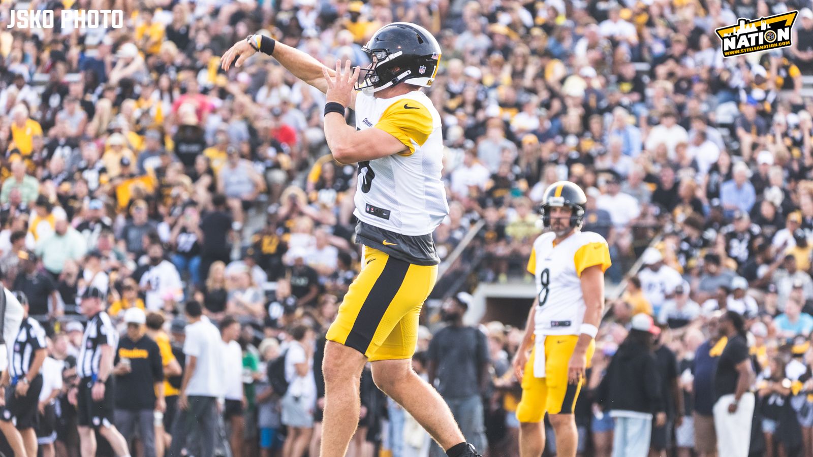 Steelers' Mike Tomlin Called Out For Indirectly Hurting Rookie Will Howard's Development (Steelers News). Photo by Jordan Schofield / SteelerNation (X: @JSKO_PHOTO)