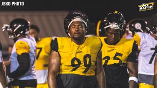 Steelers’ First Day In Pads Sends Massive Warning From The Trenches (Steelers News). Photo by Jordan Schofield / SteelerNation (X: @JSKO_PHOTO)