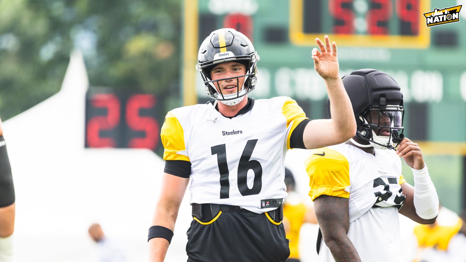 Steelers' Drew Allar Reveals Feeling Much More Comfortable Following Practice (Steelers News). Photo by Jordan Schofield / SteelerNation (X: @JSKO_PHOTO)