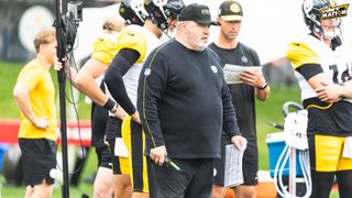 Steelers' Mike McCarthy May Try To Take Offensive Player's Job Away For 1 Demoralizing Reason (Steelers News). Photo by Jordan Schofield / SteelerNation (X: @JSKO_PHOTO)