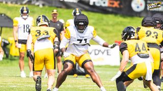 Steelers' Mike McCarthy Got Honest About Max Iheanachor's Shaky Start After Loss To Bills (Steelers News). Photo by Jordan Schofield / SteelerNation (X: @JSKO_PHOTO)