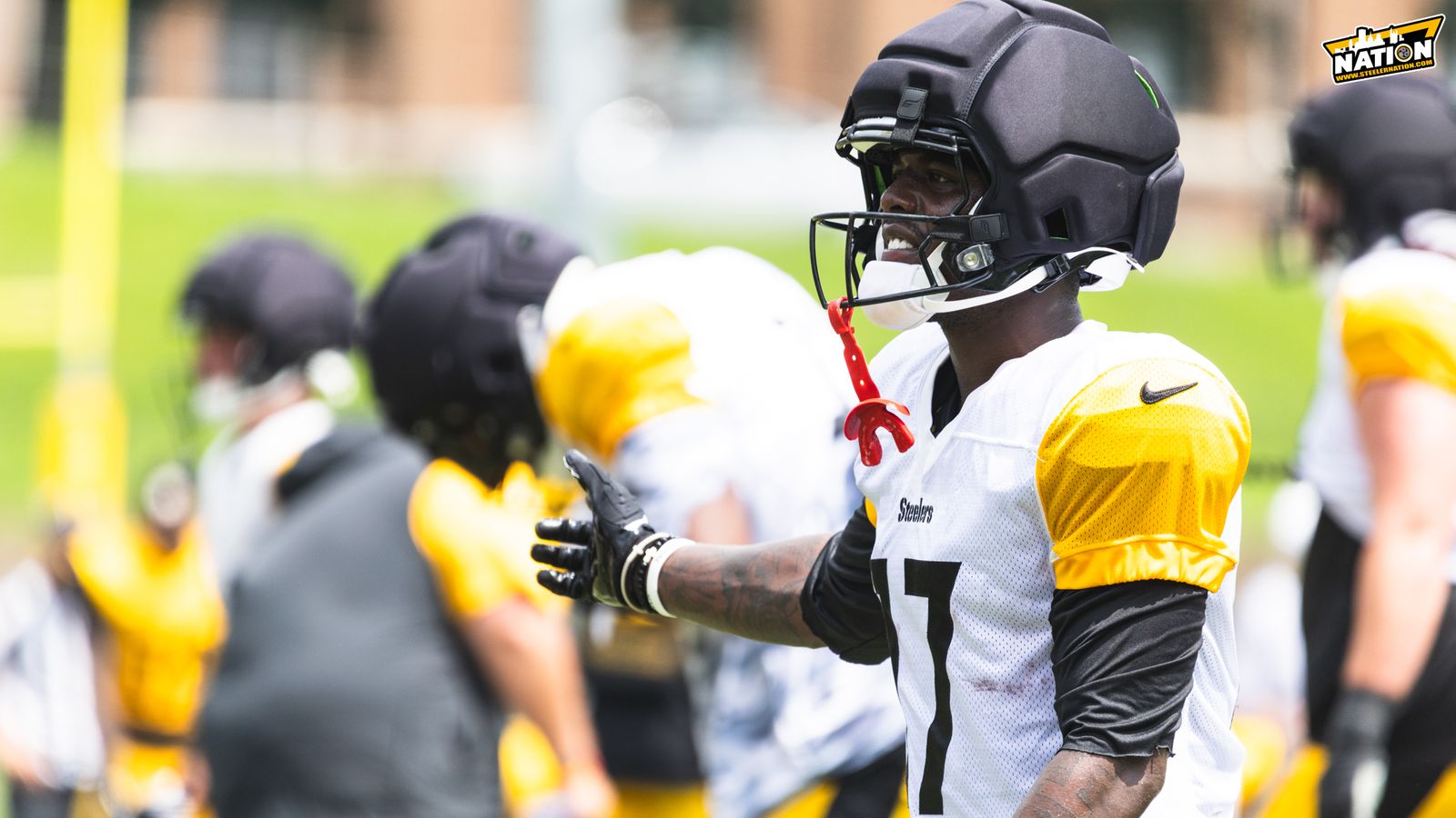 Steelers' Rookie Reveals An Awesome Reason As To Why He Looks So Natural After The Catch (Steelers News). Photo by Jordan Schofield / SteelerNation (X: @JSKO_PHOTO)