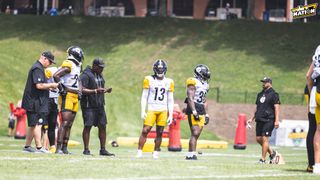 The Steelers' Backfield Timeshare Is The Fantasy Question Nobody Has Answered Yet (Steelers). Photo by Jordan Schofield / SteelerNation (X: @JSKO_PHOTO)