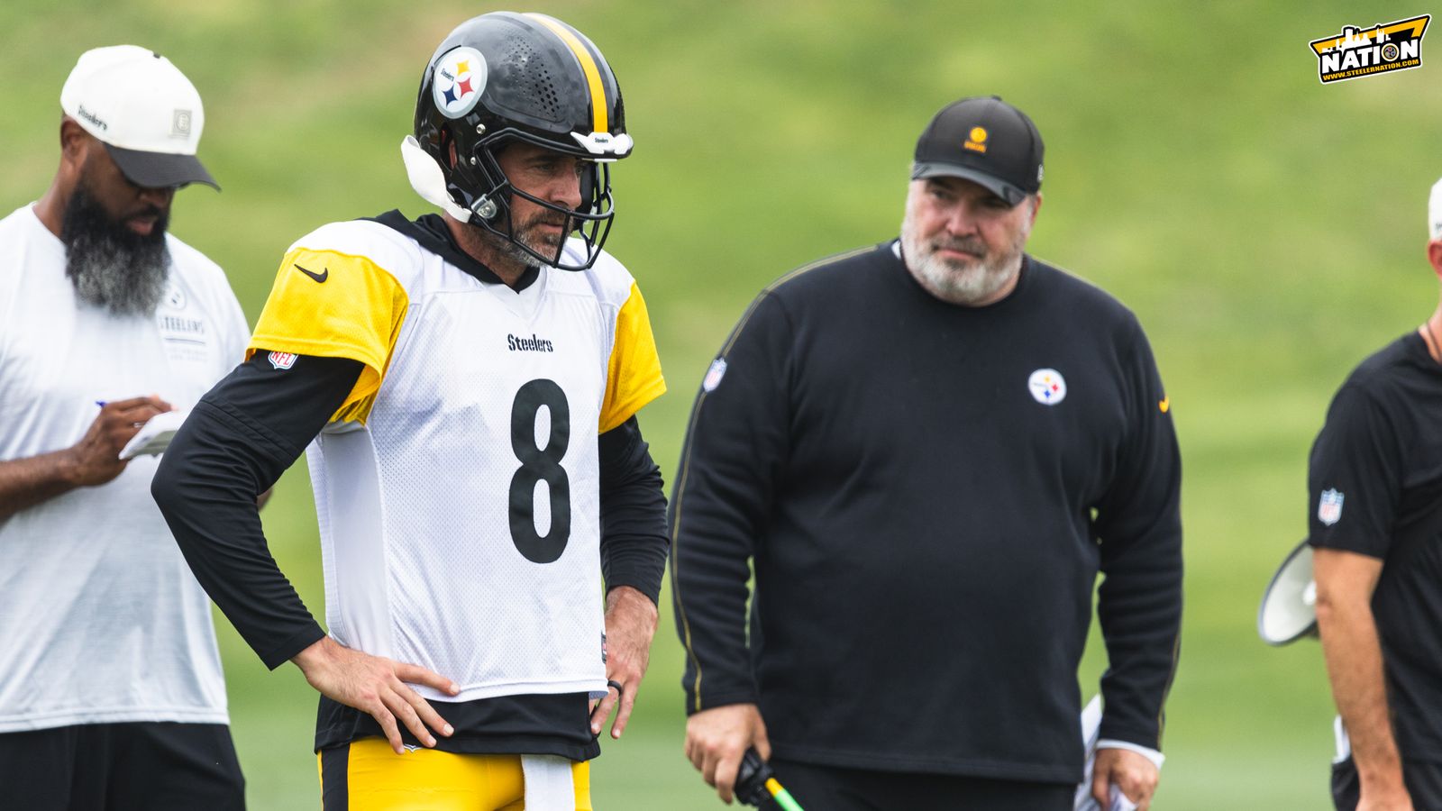 Mike McCarthy's Unconventional Steelers Shakeup Earns Aaron Rodgers' Approval (Steelers News). Photo by Jordan Schofield / SteelerNation (X: @JSKO_PHOTO)