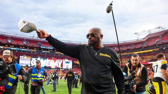 Steelers' Head Coach Mike Tomlin tips his hat to the Steelers fans at the Washington Commanders game during Week 10 Steelers' Head Coach Mike Tomlin tips his hat to the Steelers fans at the Washington Commanders game during Week 10