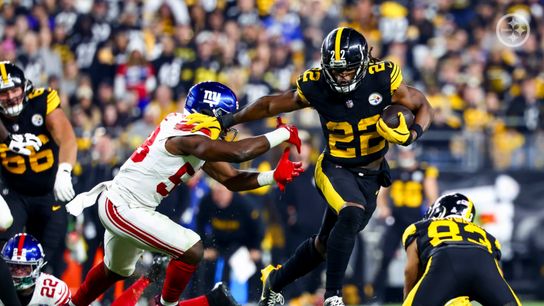 Steelers' Najee Harris during a regular season game against the New York Giants in Week 8 Steelers' Najee Harris during a regular season game against the New York Giants in Week 8