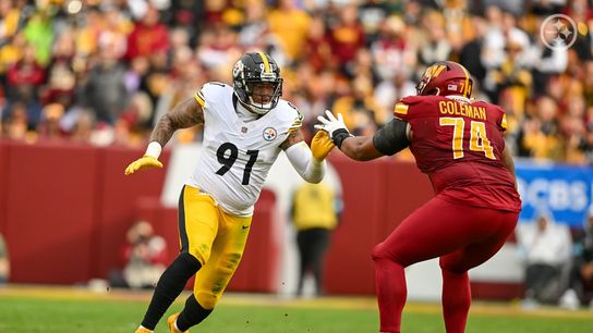 Steelers' Preston Smith during a regular season game against the Commanders in Week 10 Steelers' Preston Smith during a regular season game against the Commanders in Week 10
