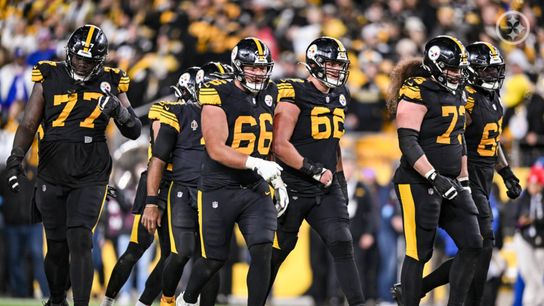Steelers' offensive line during a regular season game against the New York Giants Steelers' offensive line during a regular season game against the New York Giants