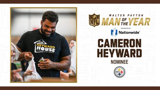 Cam Heyward was nominated for the Walter Peyton Man of the Year for the Pittsburgh Steelers Cam Heyward was nominated for the Walter Peyton Man of the Year for the Pittsburgh Steelers