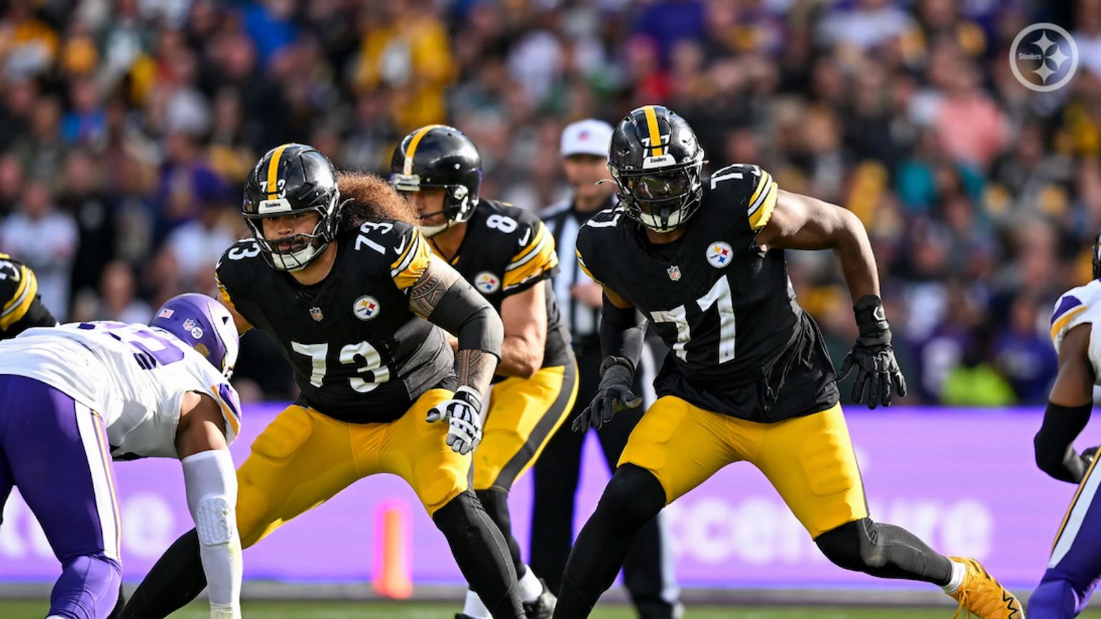 Steelers' Mike Tomlin Drops Bold Claim On Broderick Jones Facing Myles Garrett (Steelers News). Photo by Karl Roser / Pittsburgh Steelers