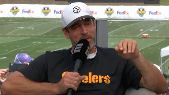 Steelers' Aaron Rodgers Betting 2 Players Are Going To Fight During Camp. Photo by The Pat McAfee Show