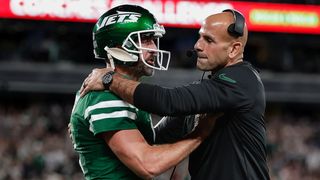 Steelers Hear Strange Trade Talk Involving Aaron Rodgers' Ex-Teammate Breece Hall (Steelers News). Photo by Adam Hunger / AP Photo