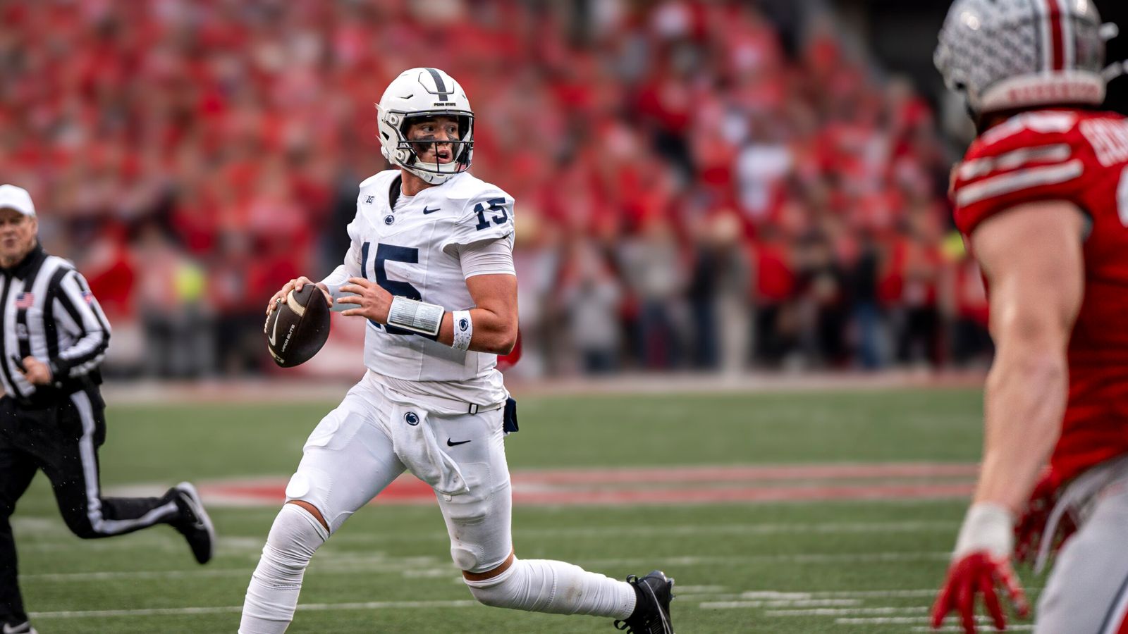 Steelers' Drew Allar Receives Remarkable Ben Roethlisberger Comparison From A Former NFL QB (Steelers News). Photo by Hailey Stutzman / Onward State