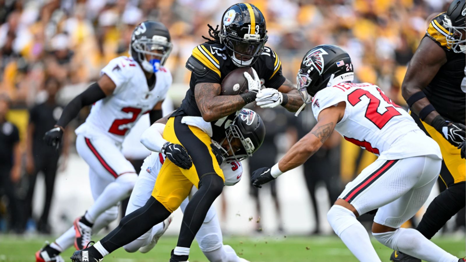 Steelers' Rico Dowdle Was A Massive Disappointment In Team Debut (Steelers News). Photo by Jordan Perez / Pittsburgh Steelers