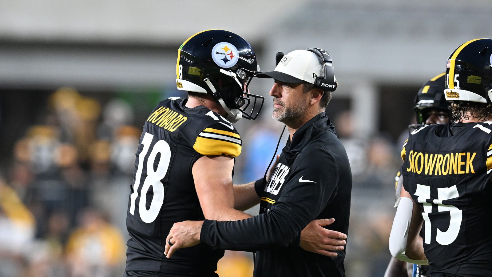 Steelers' Mike McCarthy Had A Secret Reason For Not Playing Aaron Rodgers Versus Green Bay (Steelers News). Photo by Barry Reeger / Imagn Images