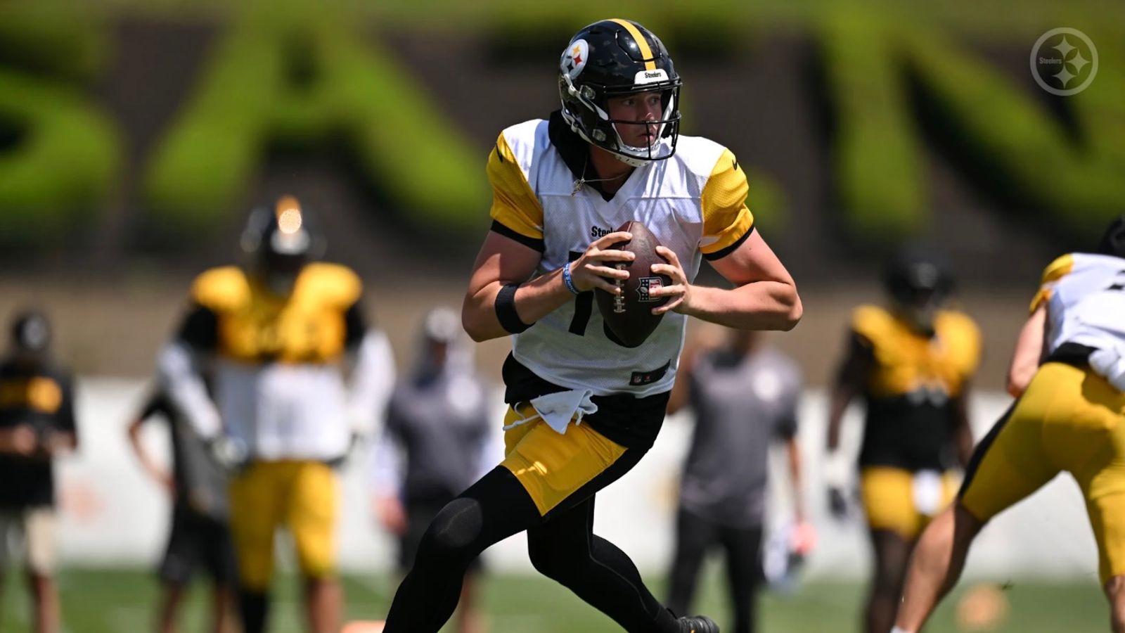 Steelers Sources Have Been "Raving" About Rookie Drew Allar (Steelers News). Photo by Jordan Perez / Pittsburgh Steelers