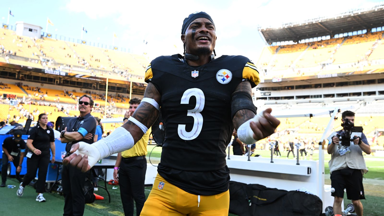 Steelers' Victory Brought Out Extreme Emotions For New Safety Jaquan Brisker (Steelers News). Photo by Barry Reeger / Imagn Images
