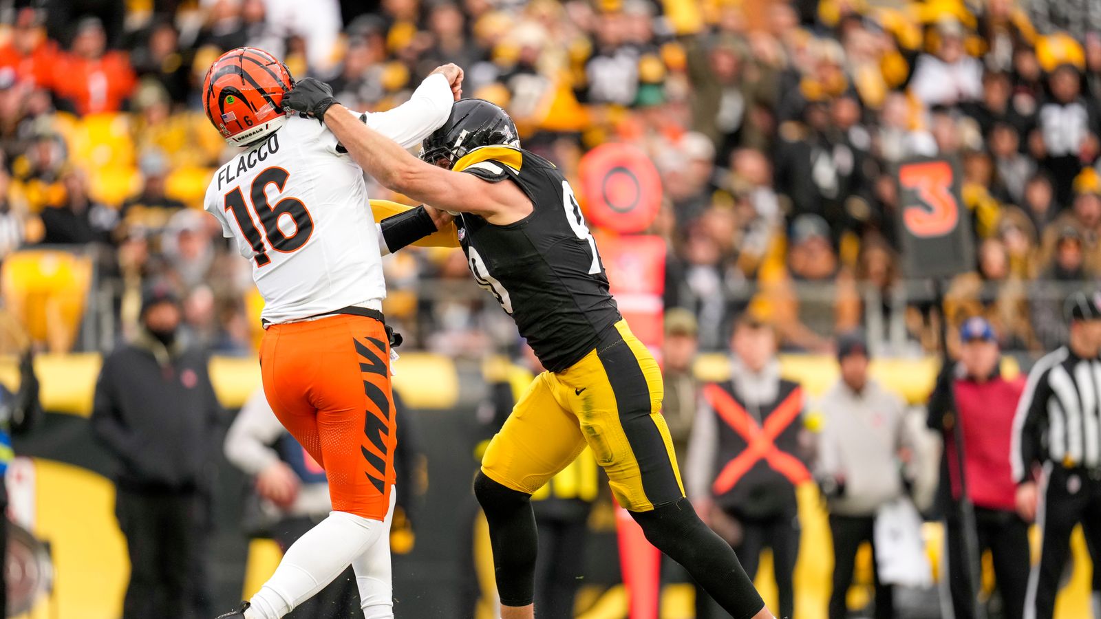 Steelers' TJ Watt Takes Direct Shot From Joe Flacco For 