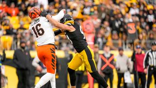 Steelers' TJ Watt Takes Direct Shot From Joe Flacco For "Dirty Hit" (Steelers News). Photo by Sam Greene / The Enquirer / USA TODAY NETWORK via Imagn Images