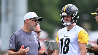 Steelers' Will Howard Gives Behind The Scenes Look At Tight Quarterback Battle (Steelers News). Photo by Barry Reeger / Imagn Images