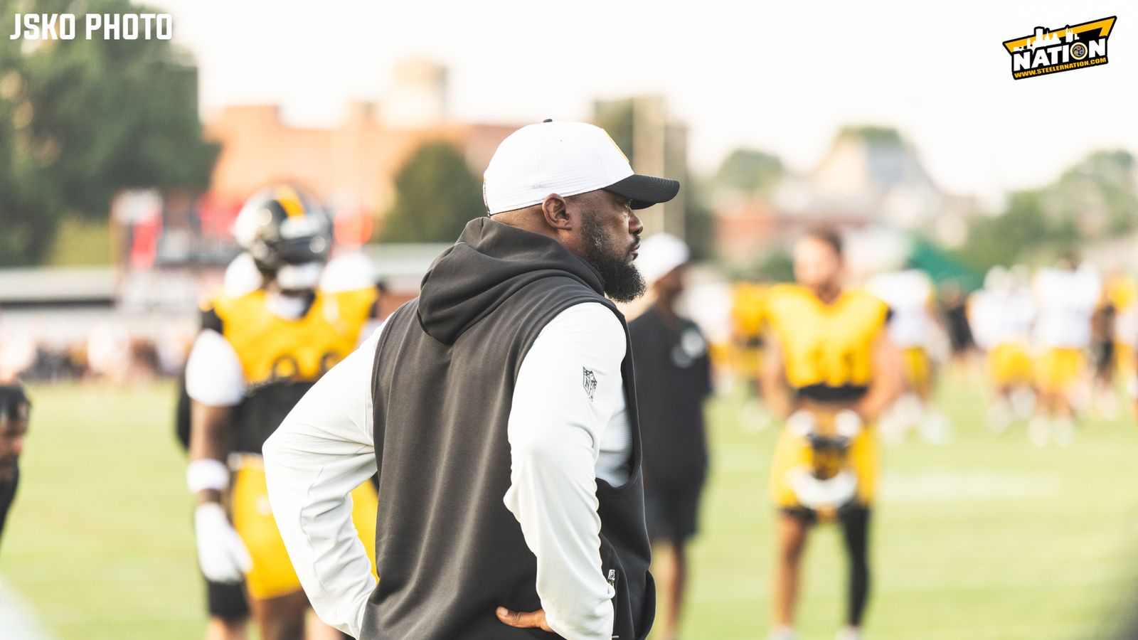 Steelers' Mike Tomlin Exposes The Real Truth About Waiting For Aaron Rodgers (Steelers News). Photo by Jordan Schofield / SteelerNation (X: @JSKO_PHOTO)