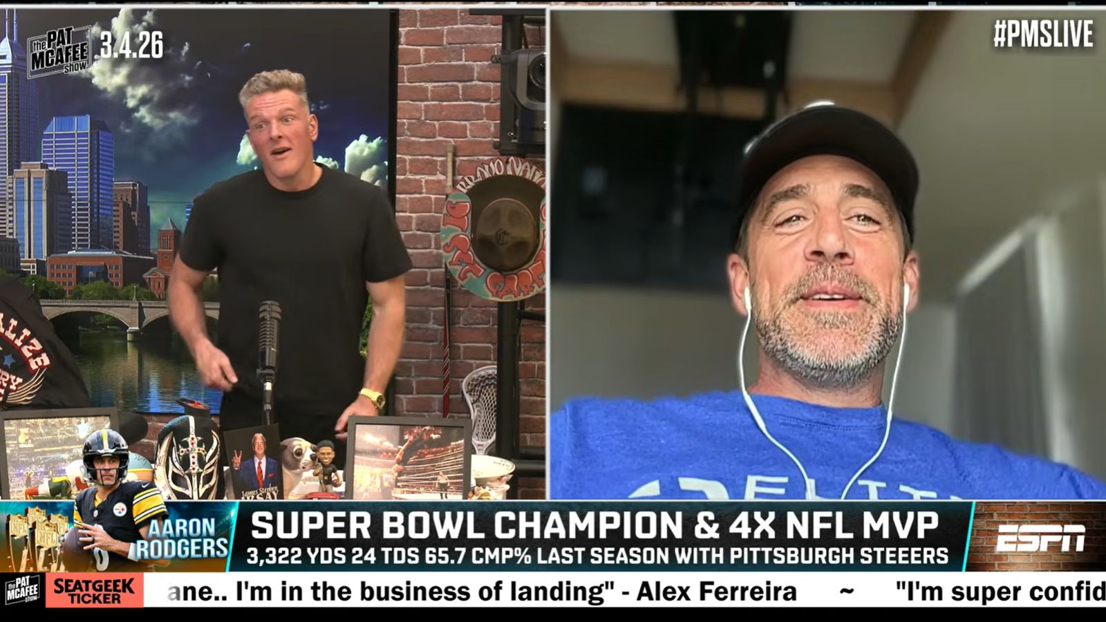 Steelers QB Aaron Rodgers’ Candid Mason Rudolph Confession Raises Eyebrows In Pittsburgh (Steelers News). Photo by The Pat McAfee Show