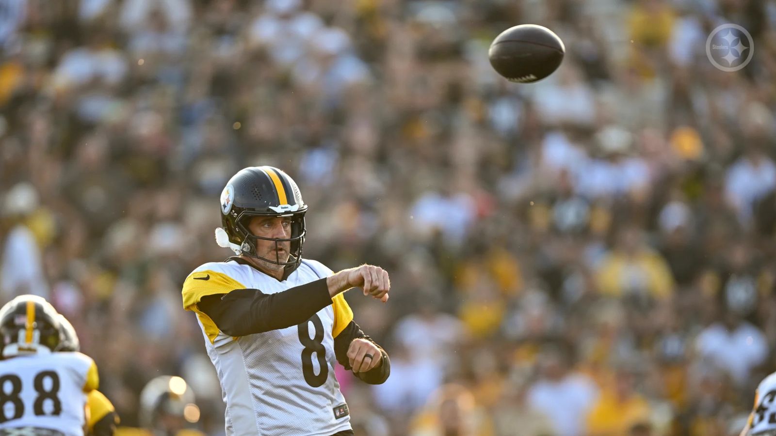 Steelers' Patrick Queen Breaks Down "Crazy" Training Camp Practices Against Aaron Rodgers (Steelers News). Photo by Karl Roser / Pittsburgh Steelers