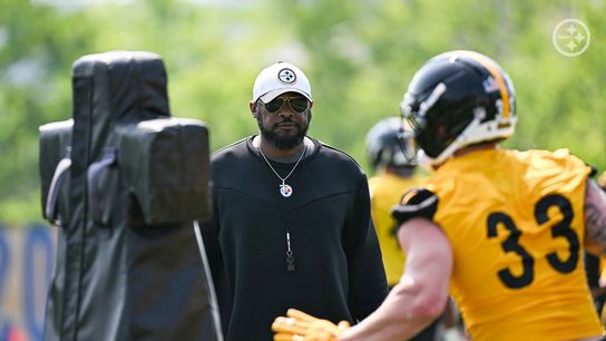 Steelers' Mike Tomlin and Jack Sawyer
