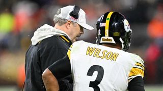 Steelers' Feud Between Offensive Coordinator Arthur Smith And Quarterback Russell Wilson Finally Gets Explained (Steelers News). Photo by Nick Cammett / Getty Images