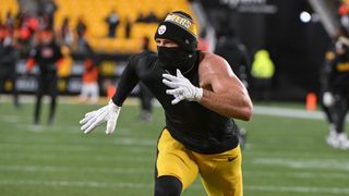 Steelers’ New Contract Negotiation Twist Revealed Involving Myles Garrett And TJ Watt (Steelers News). Photo by Barry Reeger / Imagn Images