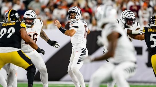 Joe Flacco looks to throw