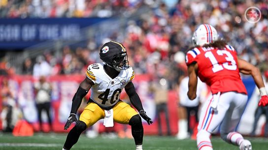 Jabirll Peppers plays defense for the Steelers against the New England Patriots in Week 3 of the 2025 NFL Season.