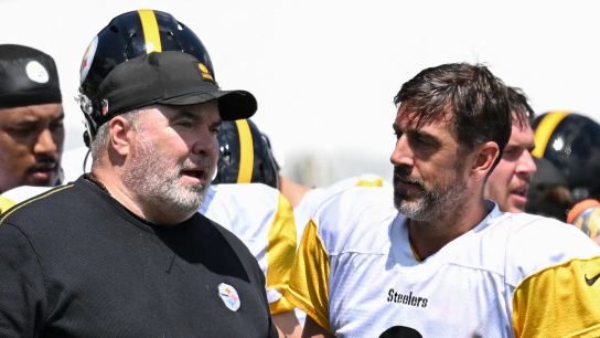Steelers Mike McCarthy and Aaron Rodgers Steelers Mike McCarthy and Aaron Rodgers