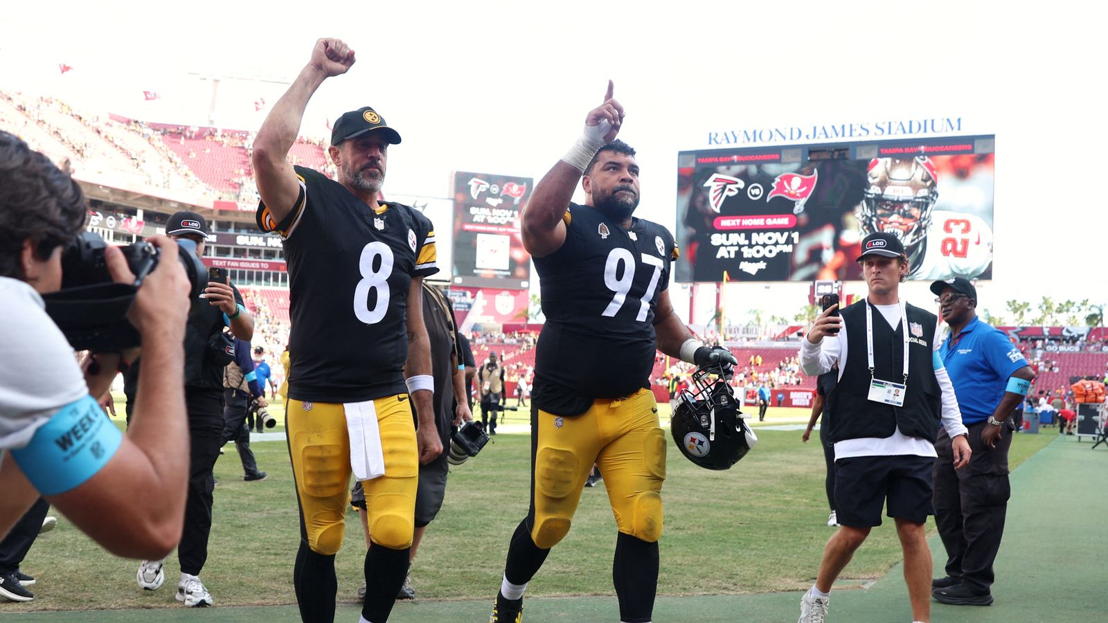 Steelers' Cameron Heyward Explains Why Aaron Rodgers' Pocket Movement Is Still A Nightmare For Defenses (Steelers News). Photo by Morgan Tencza / Imagn Images