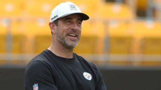 Steelers' Drew Allar Is Learning A Proven Aaron Rodgers Trick That Starts By Ignoring His Receivers (Steelers News). Photo by Charles LeClaire / Imagn Images