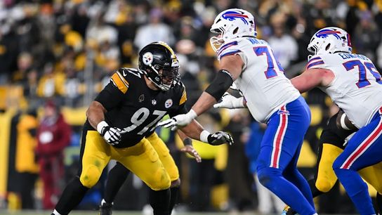 Steelers defensive tackle Cameron Heyward (97) during a regular season matchup between the Pittsburgh Steelers and Buffalo Bills.