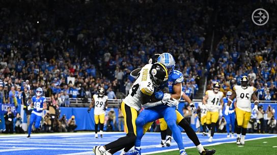 Steelers cornerback Joey Porter Jr. (24) during a regular season matchup between the Pittsburgh Steelers and Detroit Lions.