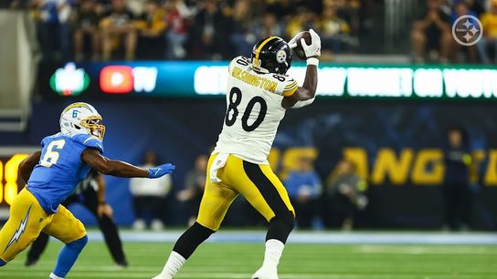 Steelers tight end Darnell Washington (80) during a regular season matchup between the Pittsburgh Steelers and Los Angeles Chargers. Steelers tight end Darnell Washington (80) during a regular season matchup between the Pittsburgh Steelers and Los Angeles Chargers.