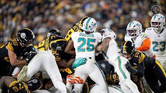 The Pittsburgh Steelers during a regular season matchup between the Pittsburgh Steelers and the Miami Dolphins.