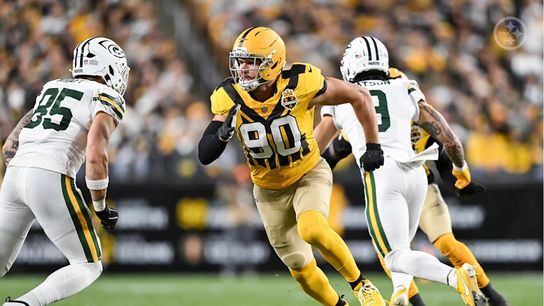 Steelers linebacker T.J. Watt (90) during a regular season game between the Pittsburgh Steelers and Green Bay Packers. Steelers linebacker T.J. Watt (90) during a regular season game between the Pittsburgh Steelers and Green Bay Packers.