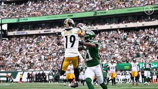 Calvin Austin (19) during a game against the New York Jets in Week 1 of the 2025 season. Steelers Calvin Austin